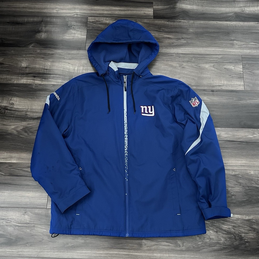 Reebok New York Giants Fleece Lined On Field Full Zip Jacket Men's Size Large